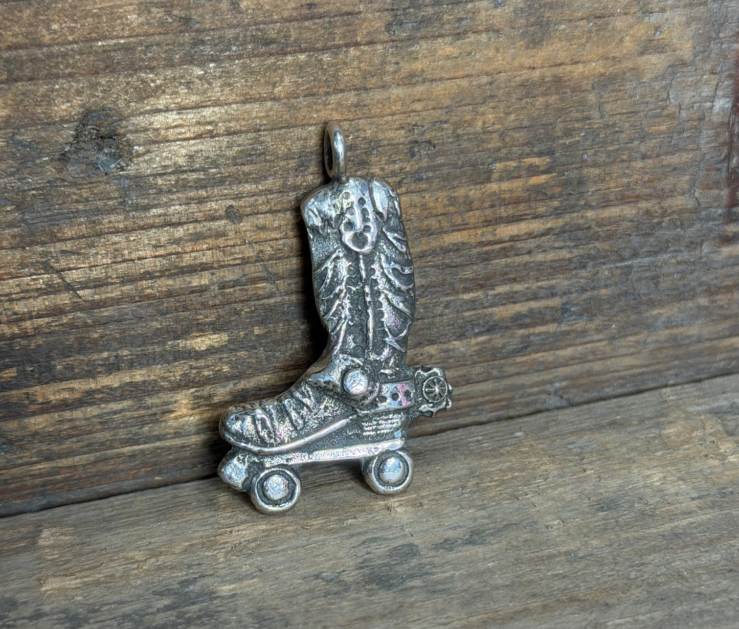 Sterling Silver Roller Boot Charm