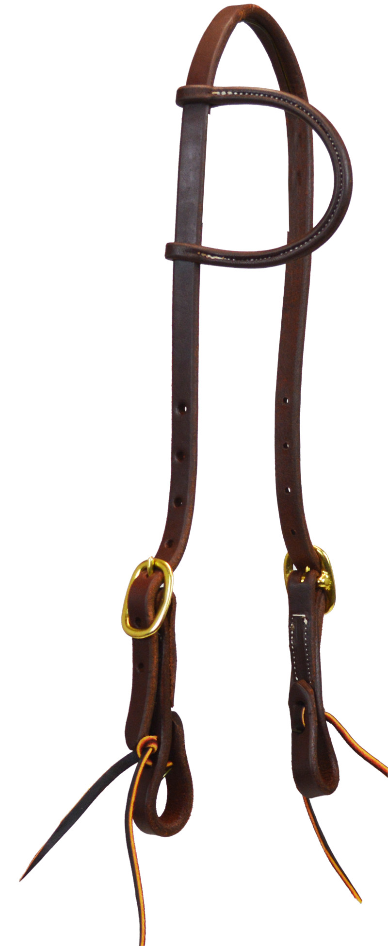 5/8" DOUBLE BUCKLE SLIP EAR HEADSTALL (DARK OIL)