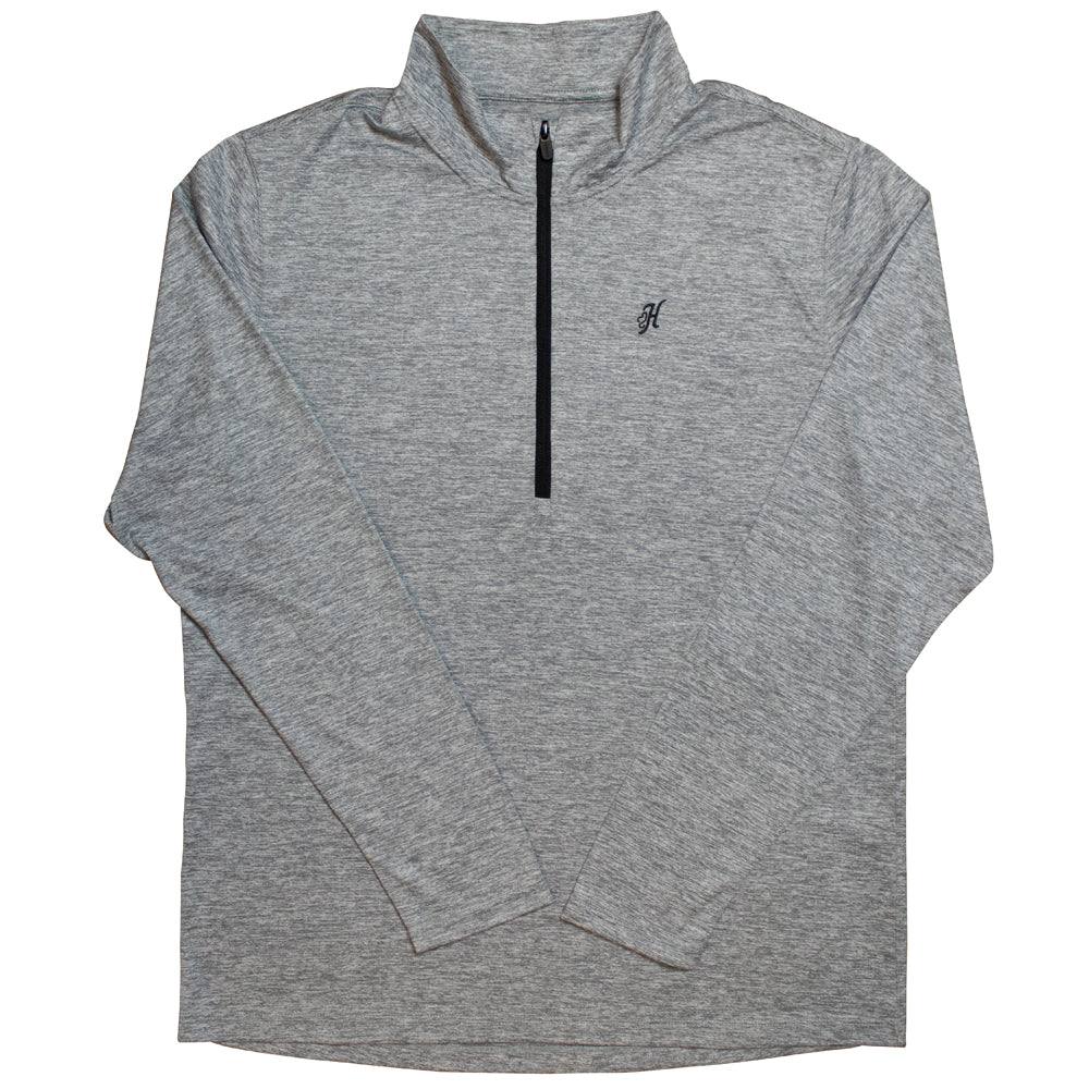 "RANGE" GREY QUARTER ZIP PULLOVER Adams Tack