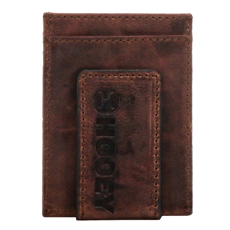 "Chapawee" Hooey Money Clip Brown/Turquoise w/Aztec