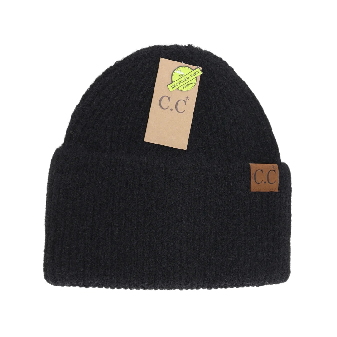 Mohair Feel Wide Cuff C.C Beanie