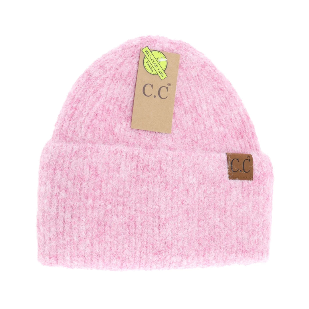 Mohair Feel Wide Cuff C.C Beanie