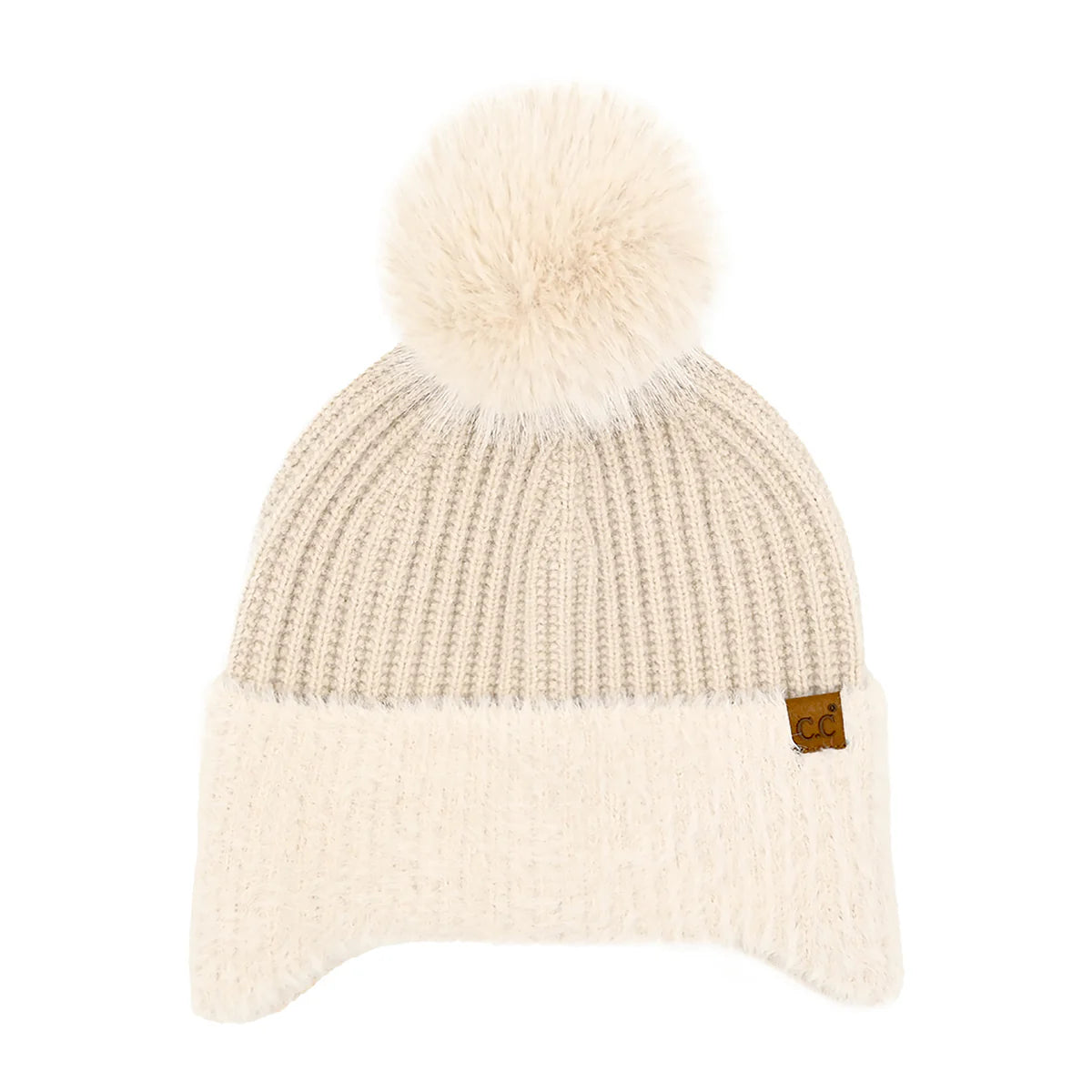 Fur Earflap Pom