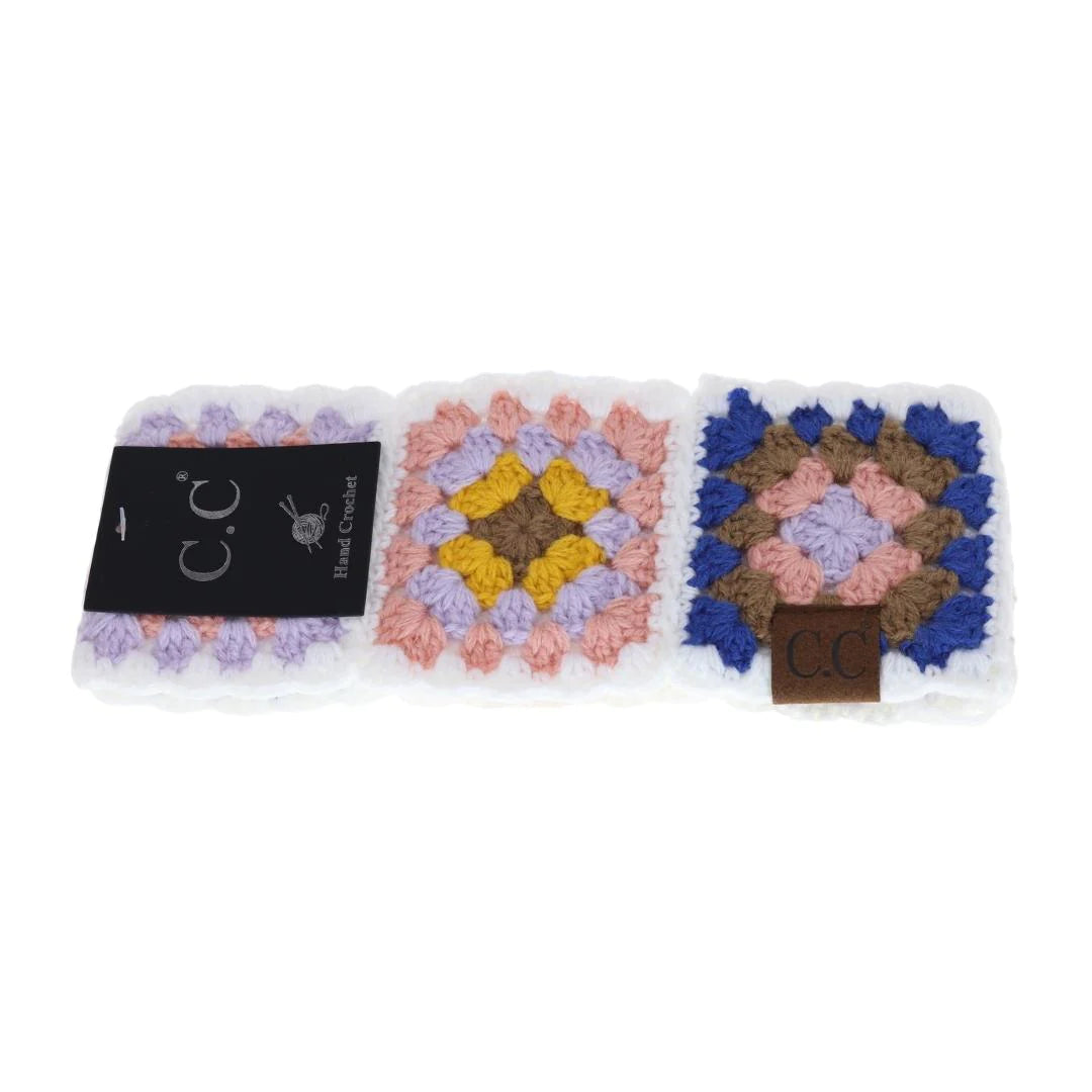 Fuzzy Lined Multi Color Crochet Head Wrap