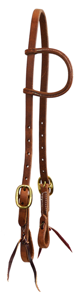 Double Buckle Slip Ear Headstall (Natural)