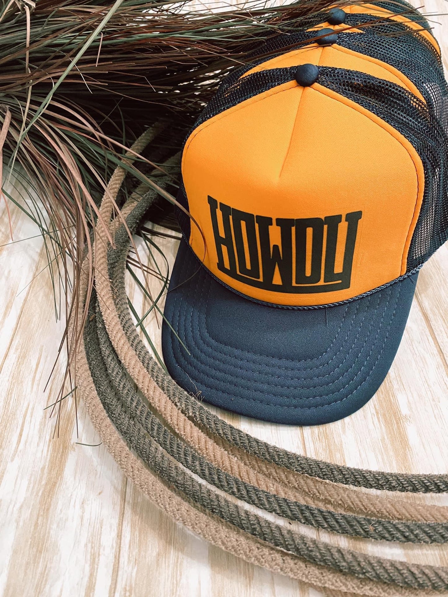 Howdy Black & Yellow Foam Trucker