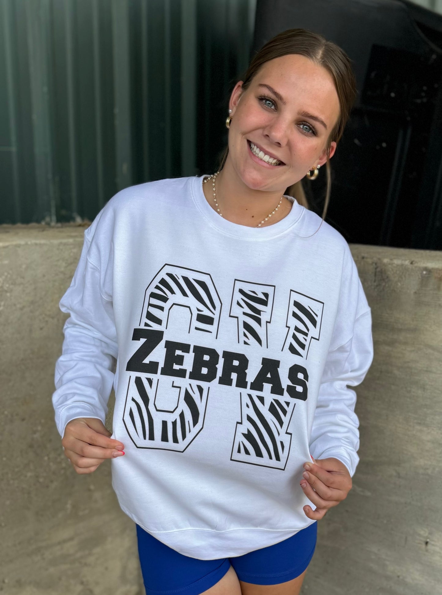 GV Zebra Crewneck White