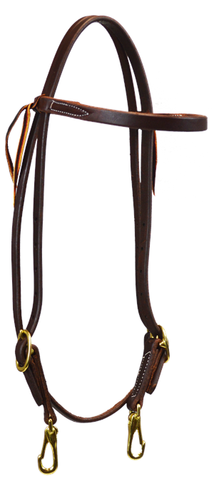 5/8" Snap Ends Browband Headstall (Dark Oil)