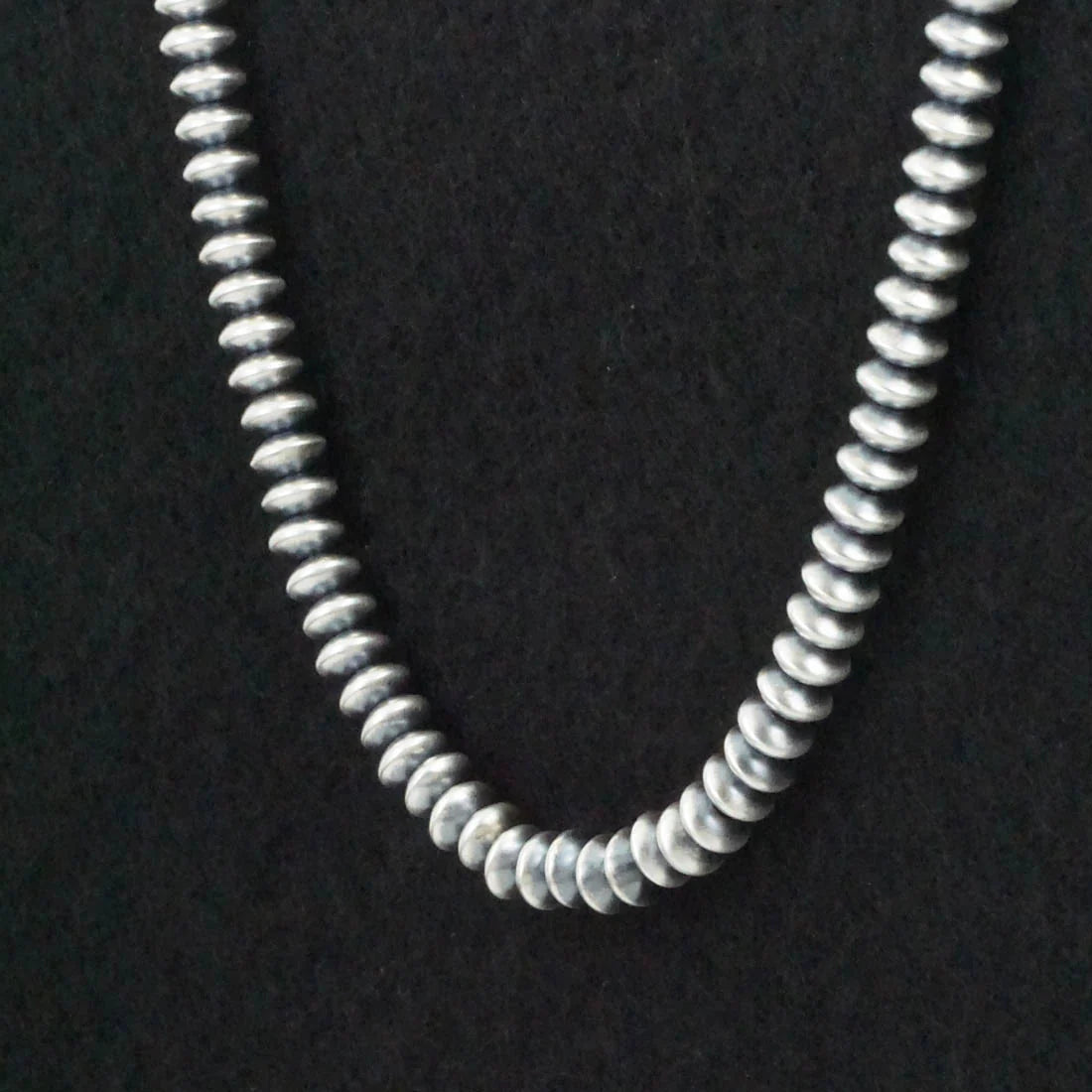 Dorinda Mariano Sterling Silver Navajo Pearl Necklace 14"