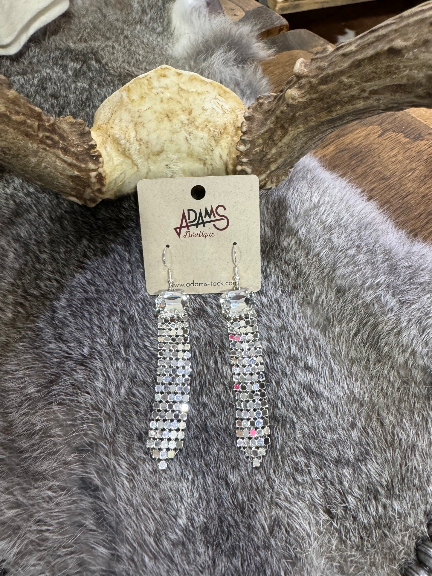 Rhinestone Mesh Earring