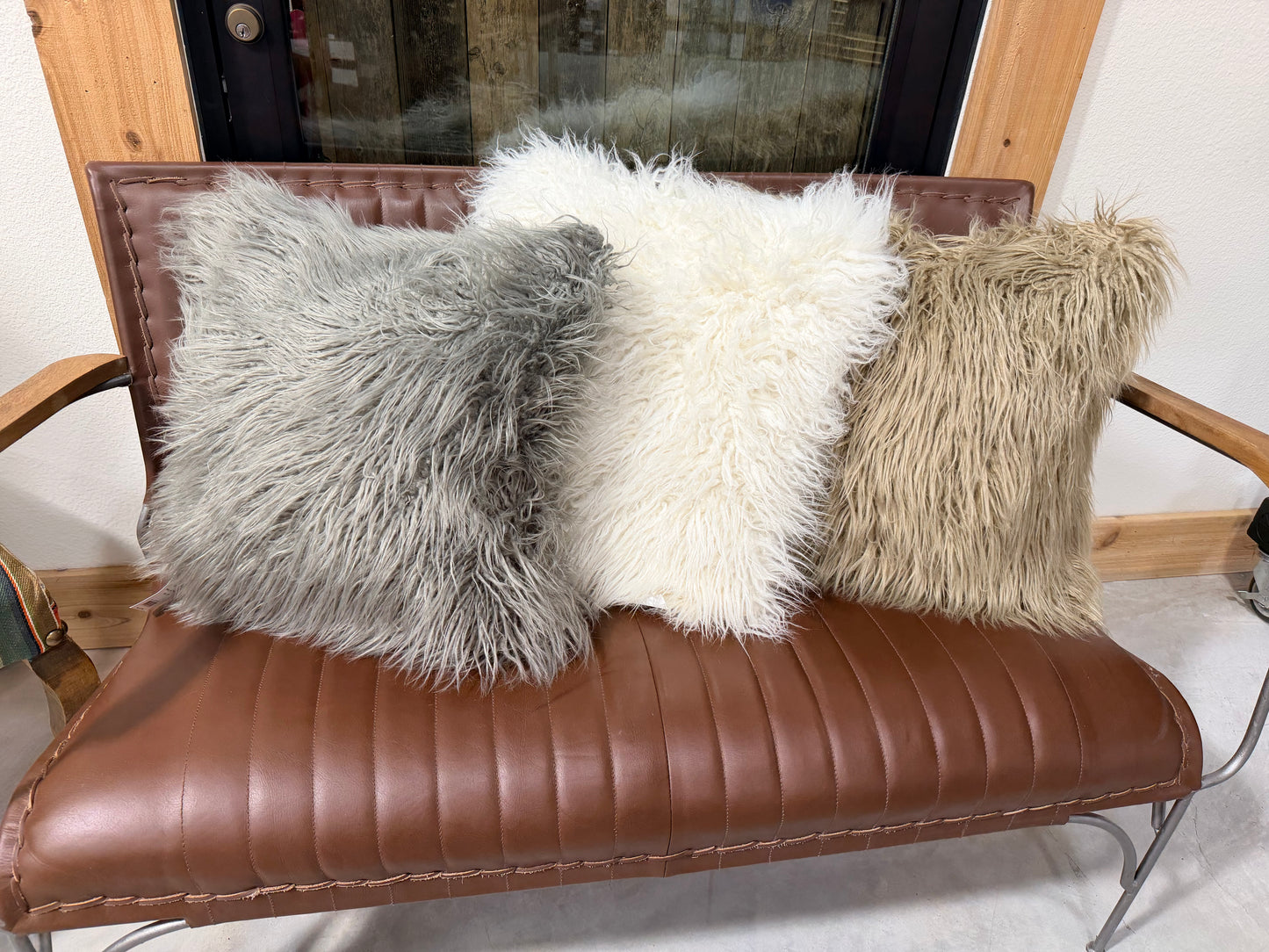 MONGOLIAN FUR THROW PILLOW