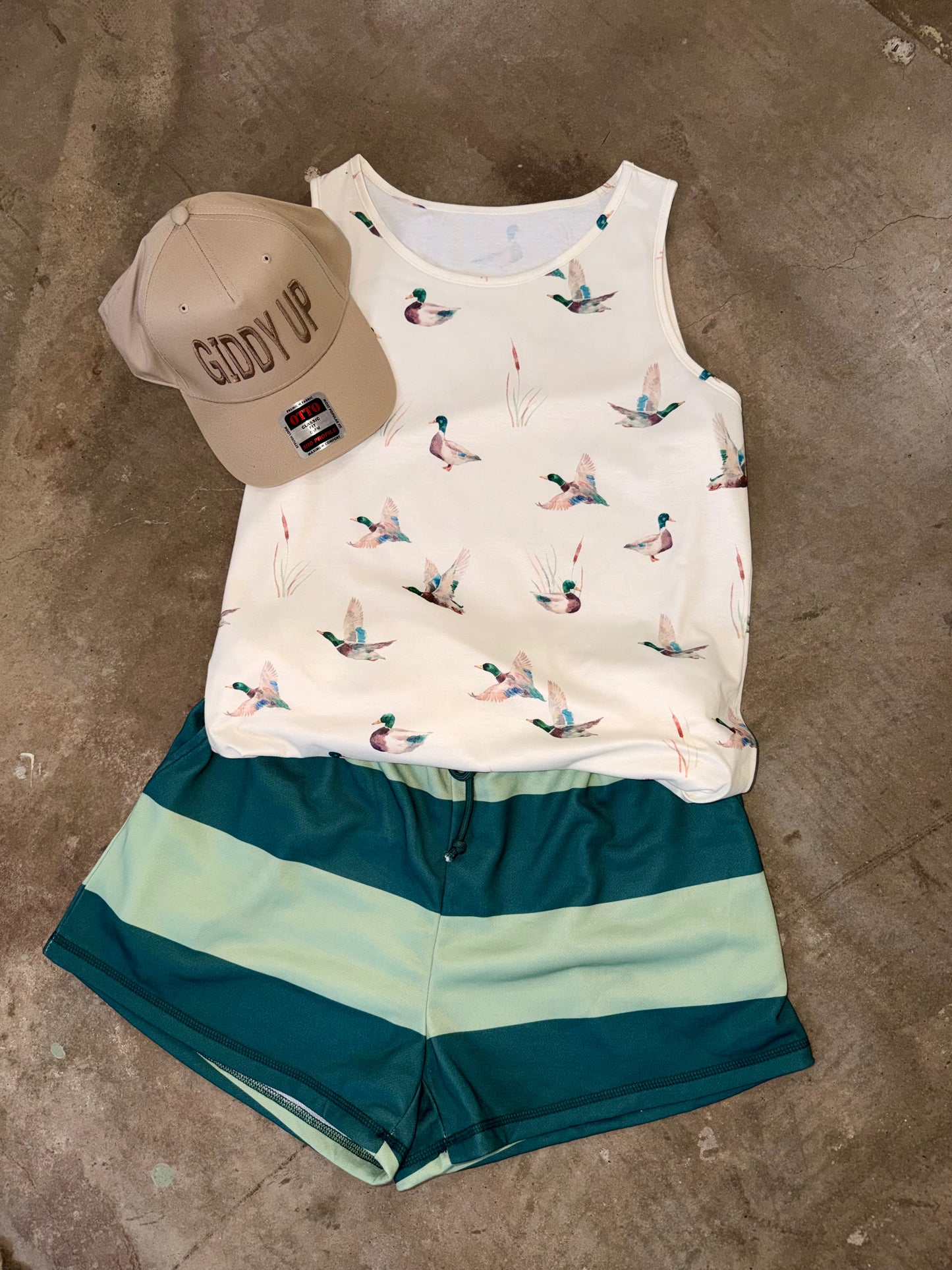 Vintage Striped Draw Sting Casual Shorts