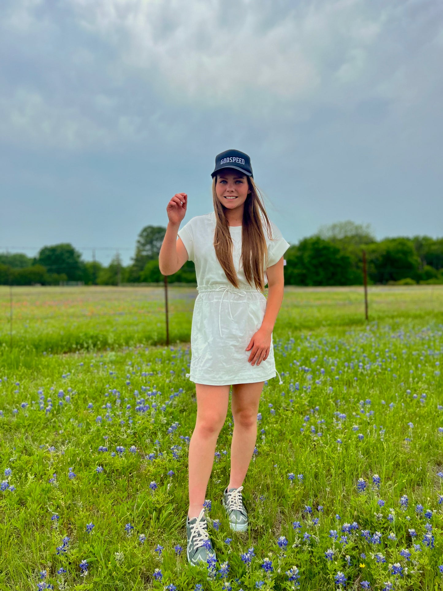 Short Sleeve Elasticized Waist Mini Dress