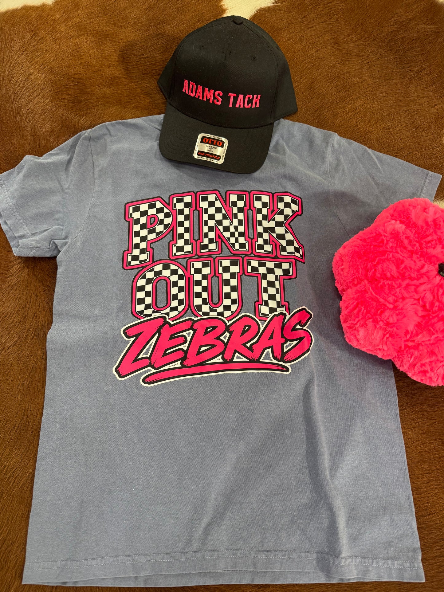 Denim "Pink Out" Tees Zebra