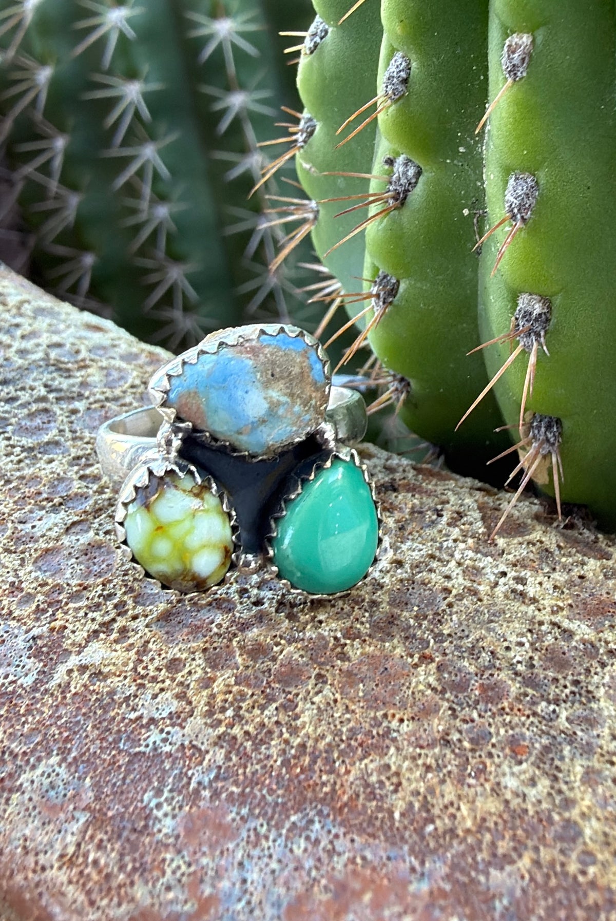Multi Stone Adjustable Ring