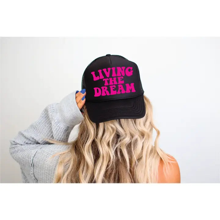 Livin the Dream Black Trucker Hat