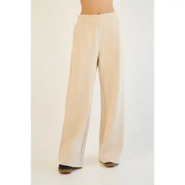 Luxe Scuba Pullover & Wide-Leg Lounge Pants Set