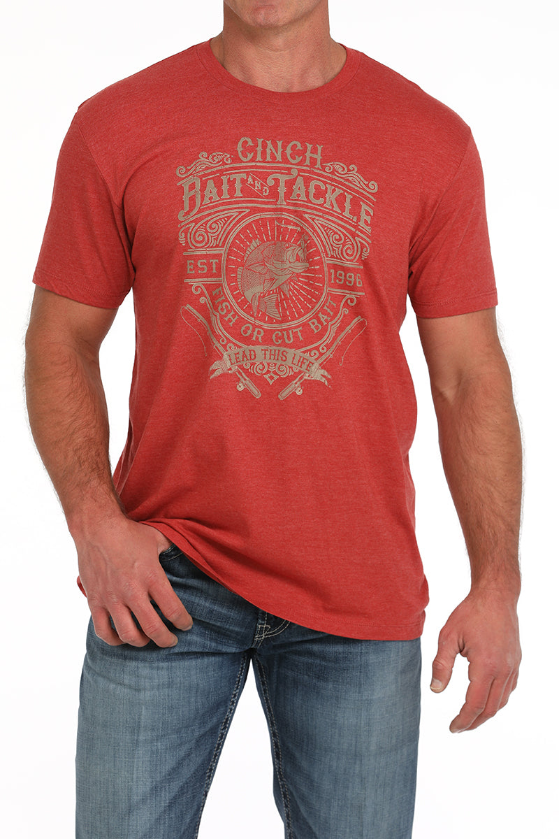 Cinch Red Bait & Tackle Tee