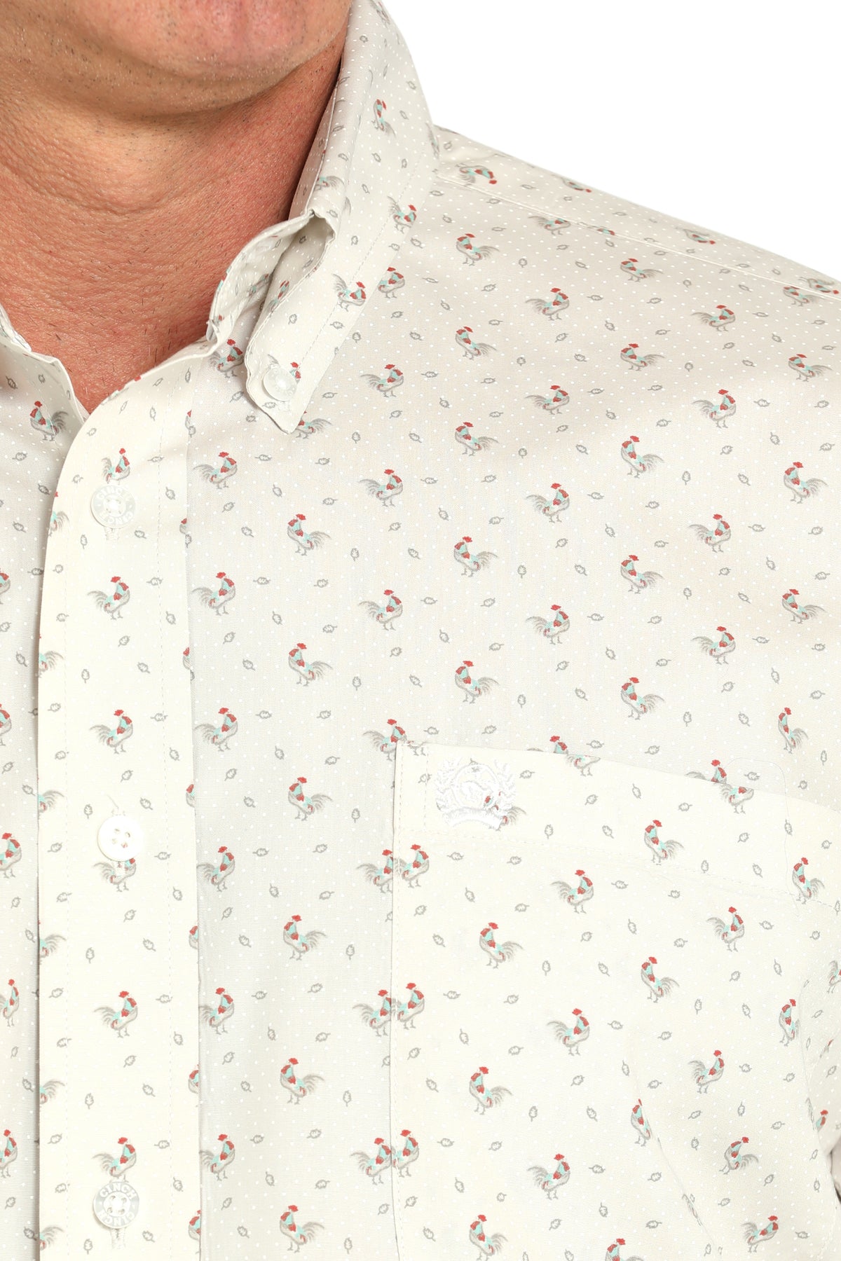 Cinch Mens L/S Rooster Print Shirt