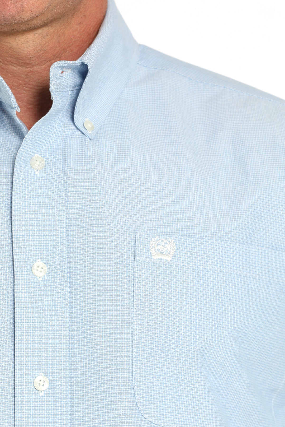 Cinch Men's Solid Light Blue L/S Shirt