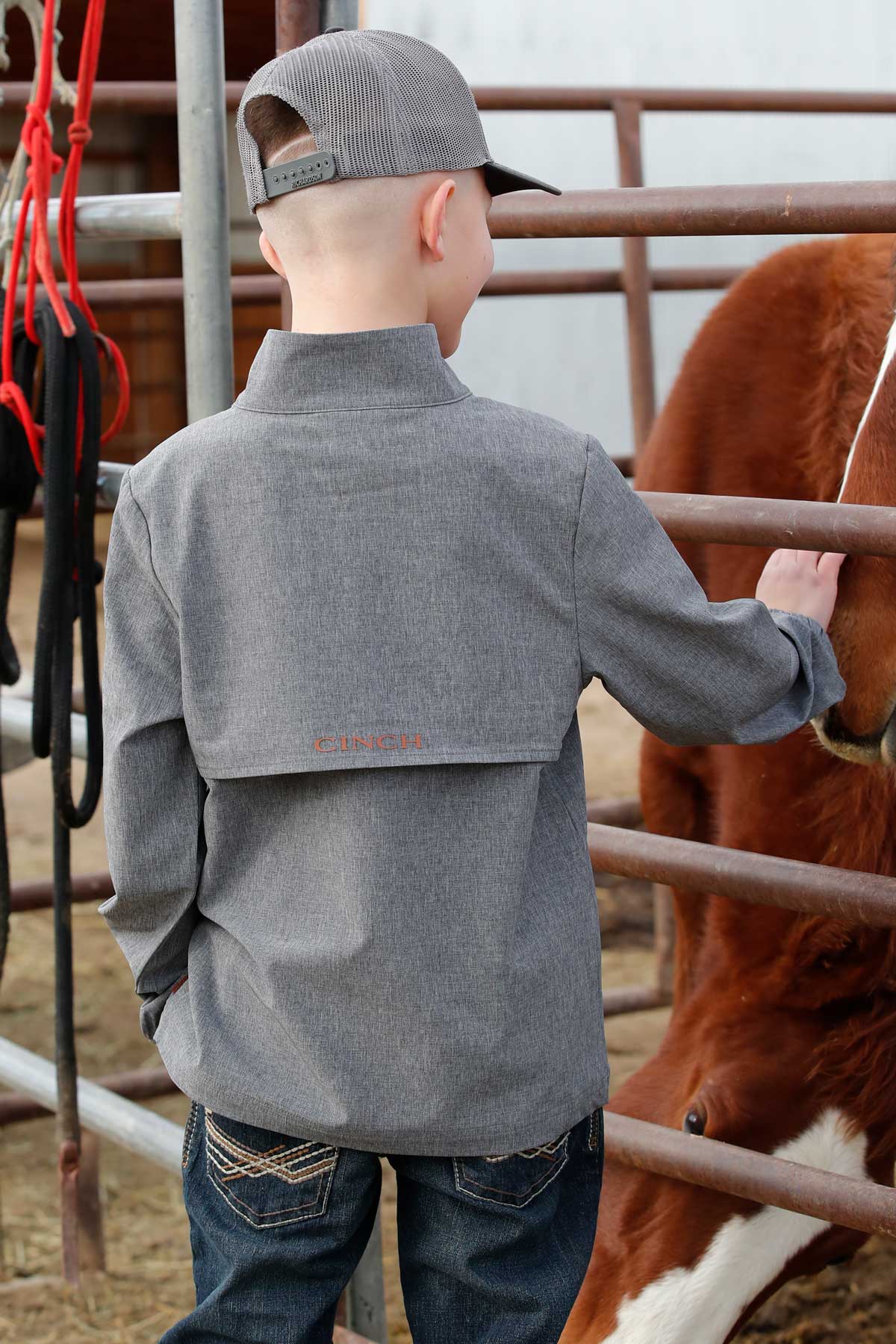 Boys Cinch Gray Windbreaker