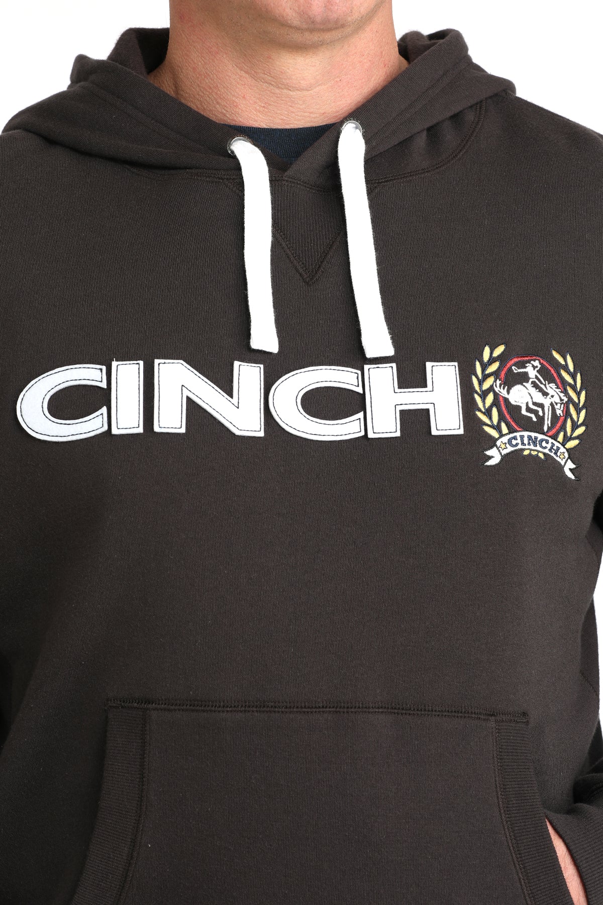 Cinch Mens Pullover Hoodie Brown