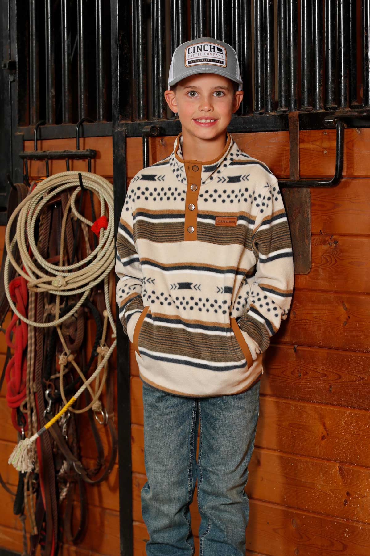 Cinch Boys Polar Fleece Cream
