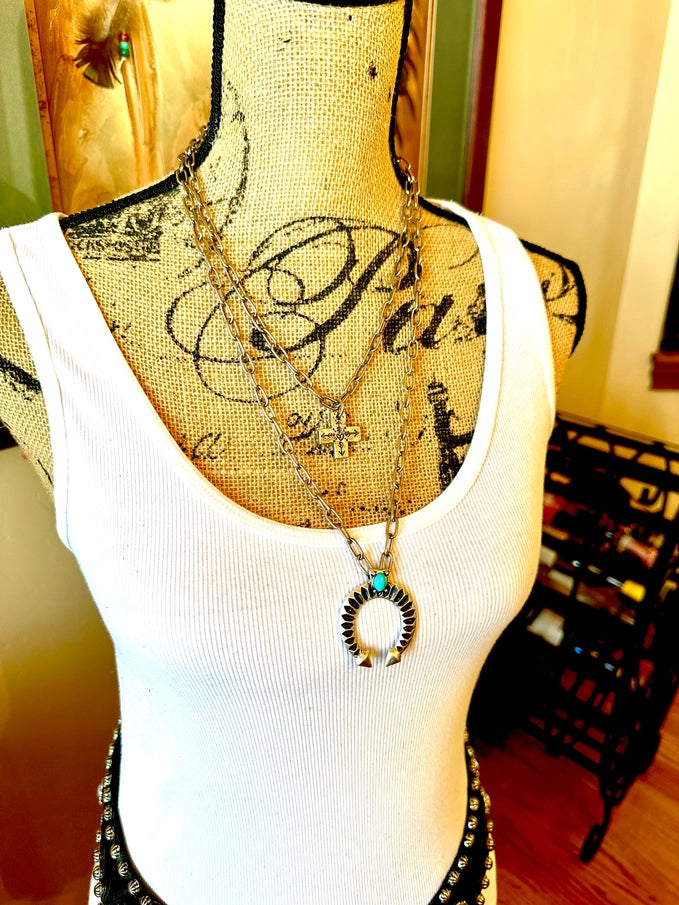 Naja Adjustable Paper- Clip Charm Necklace