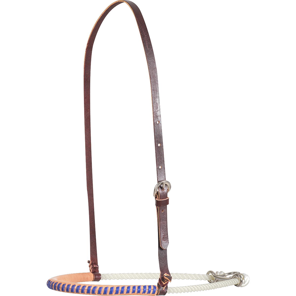 BLUE Single Rope Noseband with Lace Cover