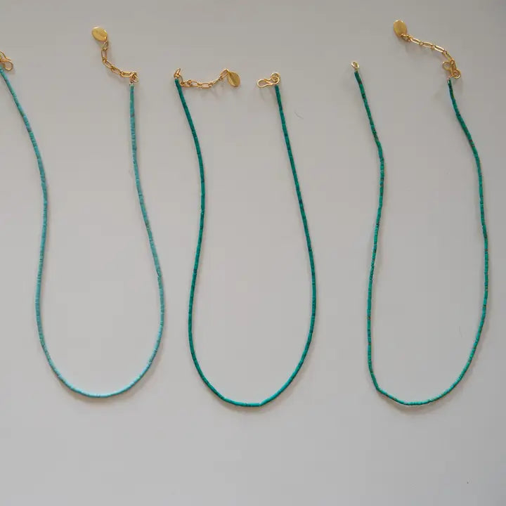 Natural Turquoise Bead Necklace