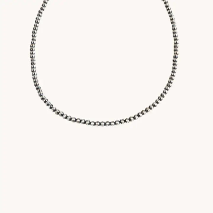 Petite Silver Pearls Necklace (3mm)