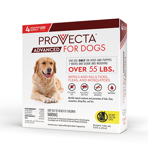 Provecta Advanced for Dogs 55+ lbs - 4 mo - 4 pack