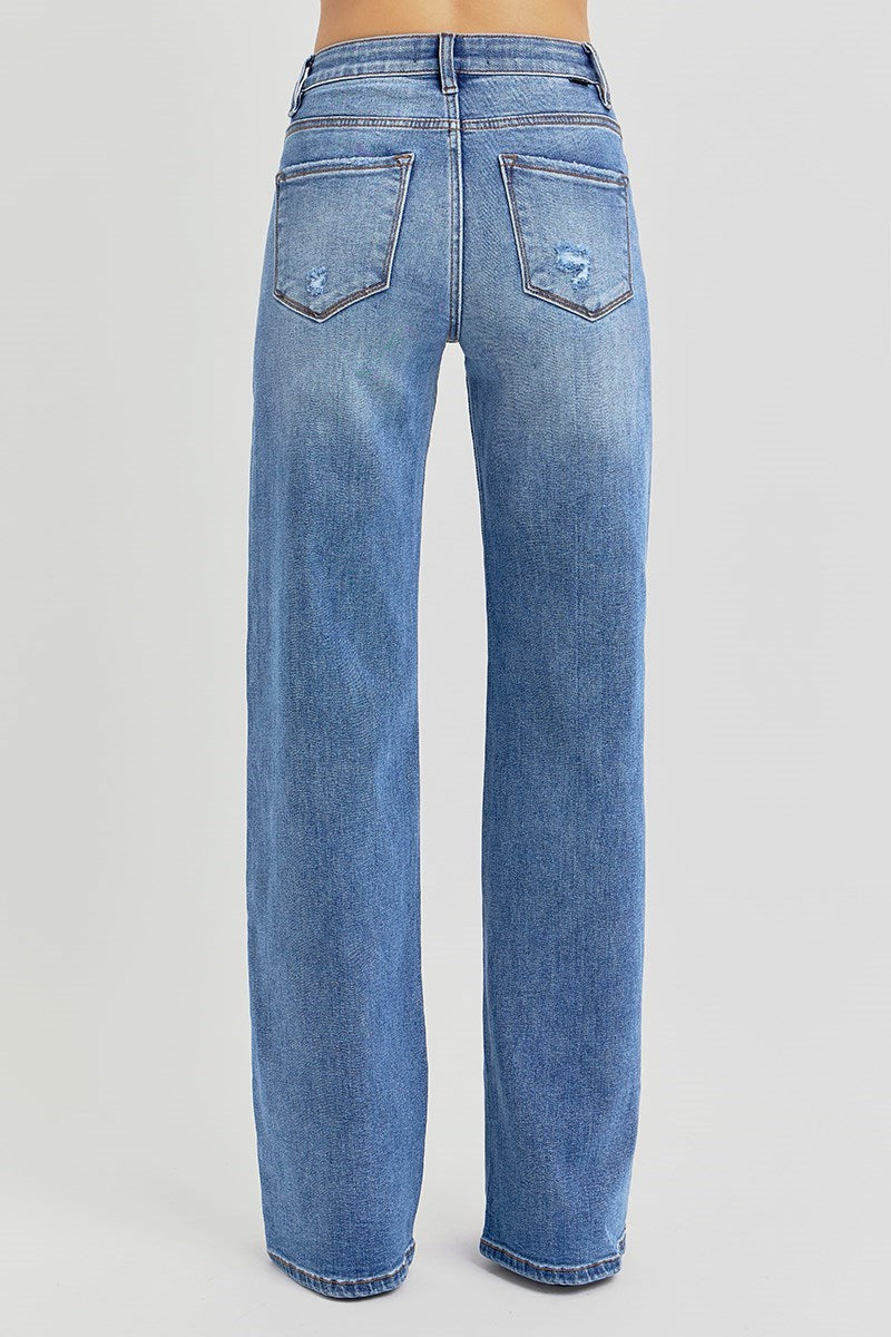 Tummy Control High Rise Wide Leg Jeans