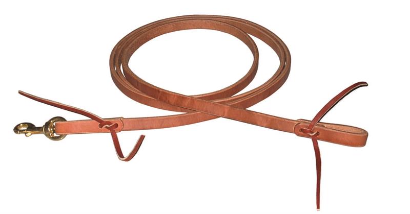 5/8" Flat Leather Roping Rein (Natural)