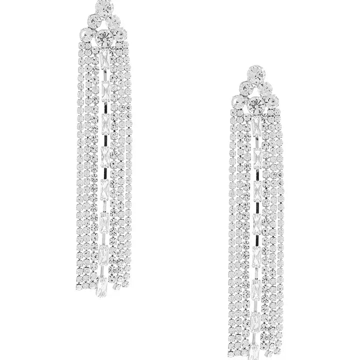 Rhinestone Fringe Crystal Baguette Tassel