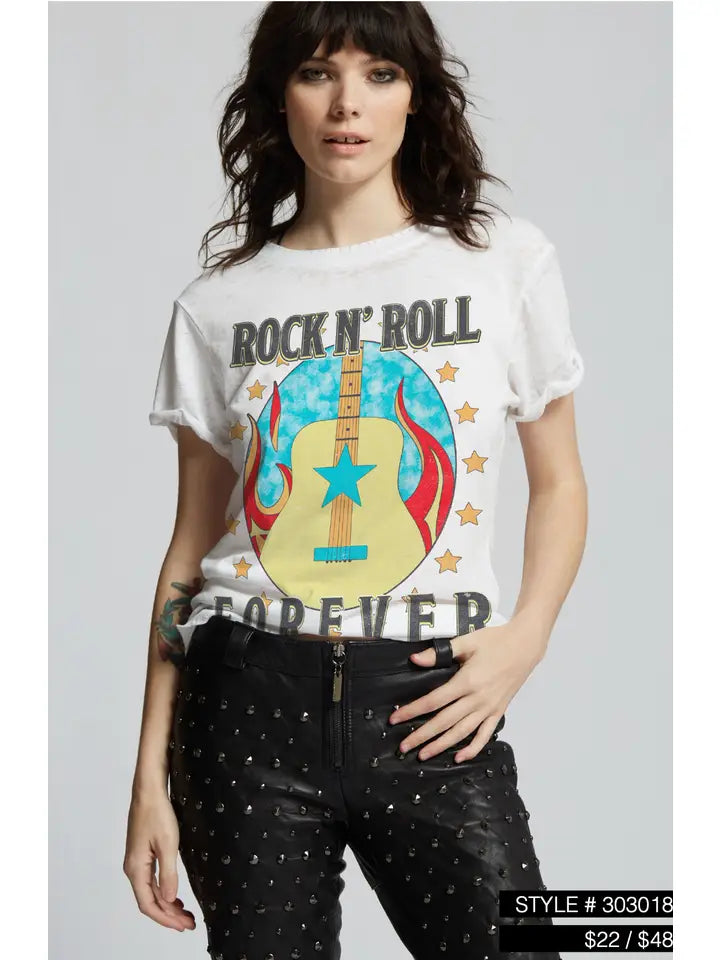 Rock N' Roll Forever Burn Out Tee