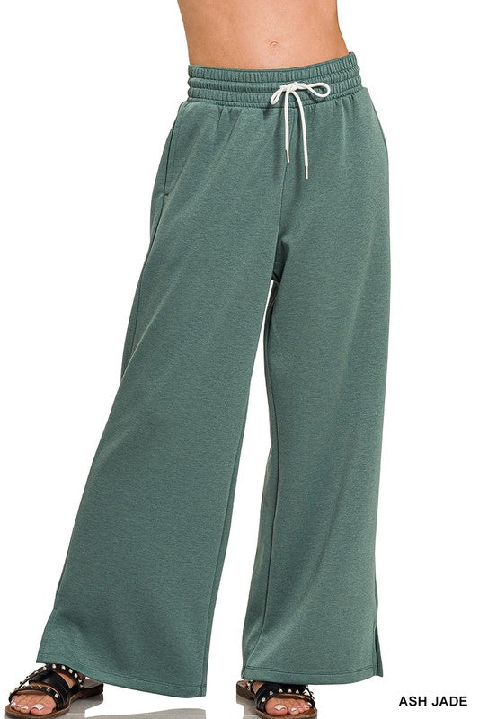 Scuba Drawstring Pants W/ Boot Stitch