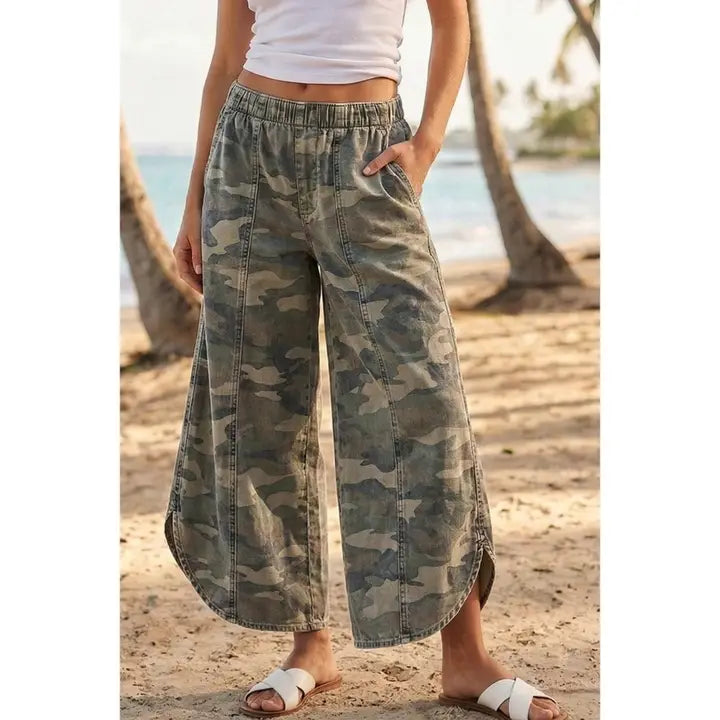 Tulip Washed Camo Relaxed Fit Jean