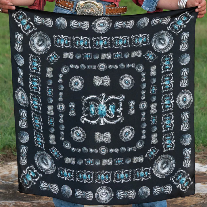 Turqs and Conchos Black Scarf