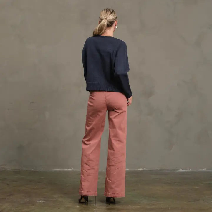 Vintage Seam Wide Denim Rust