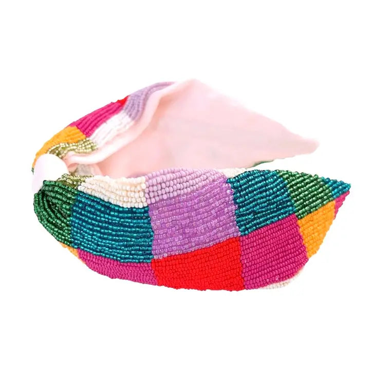 Rainbow Plaid Headband