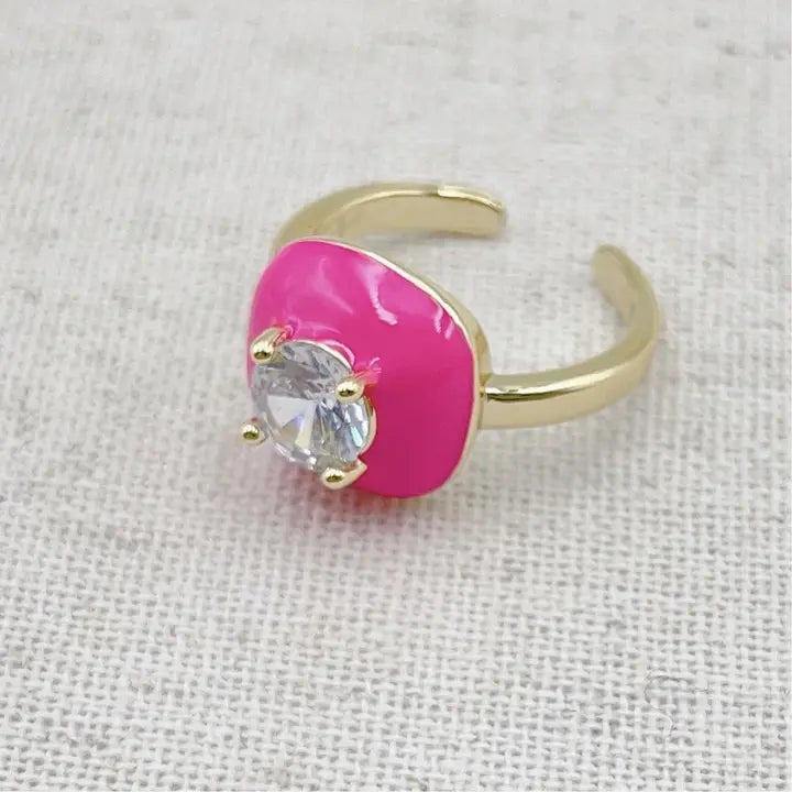 Emily Hot Pink Ring One Size