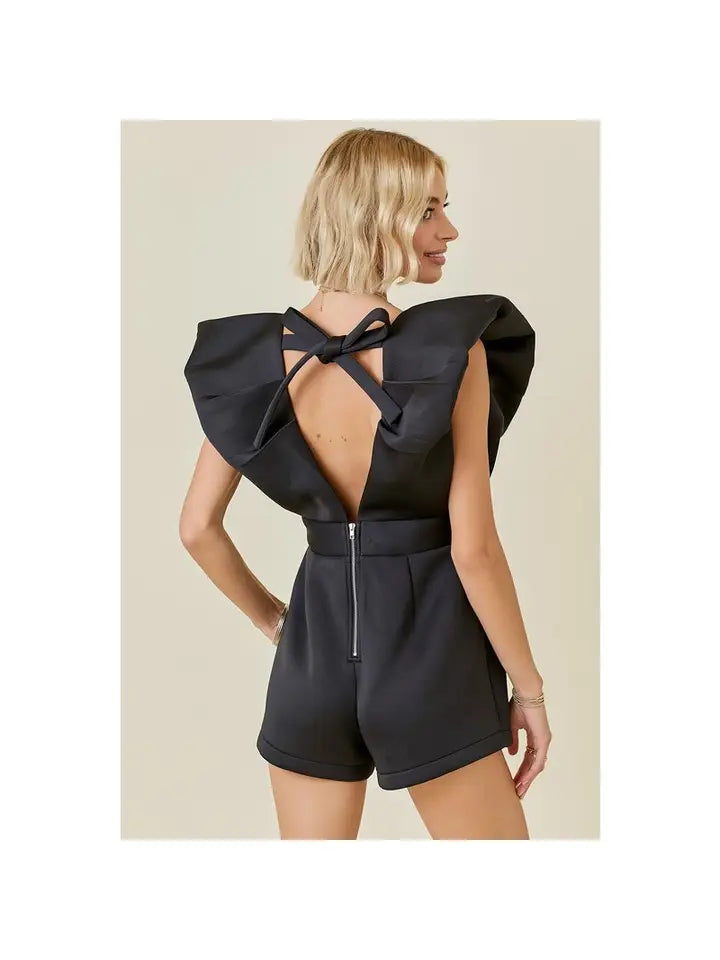 V-Neck Ruffle Romper