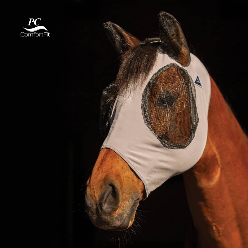 PROFESSIONALS CHOICE COMFORT FIT LYCRA FLY MASK - OVERSIZED