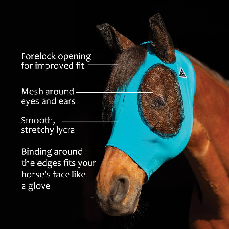 PROFESSIONALS CHOICE COMFORT FIT LYCRA FLY MASK - OVERSIZED