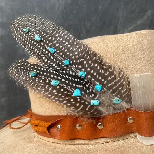 Turquoise Hat Feather