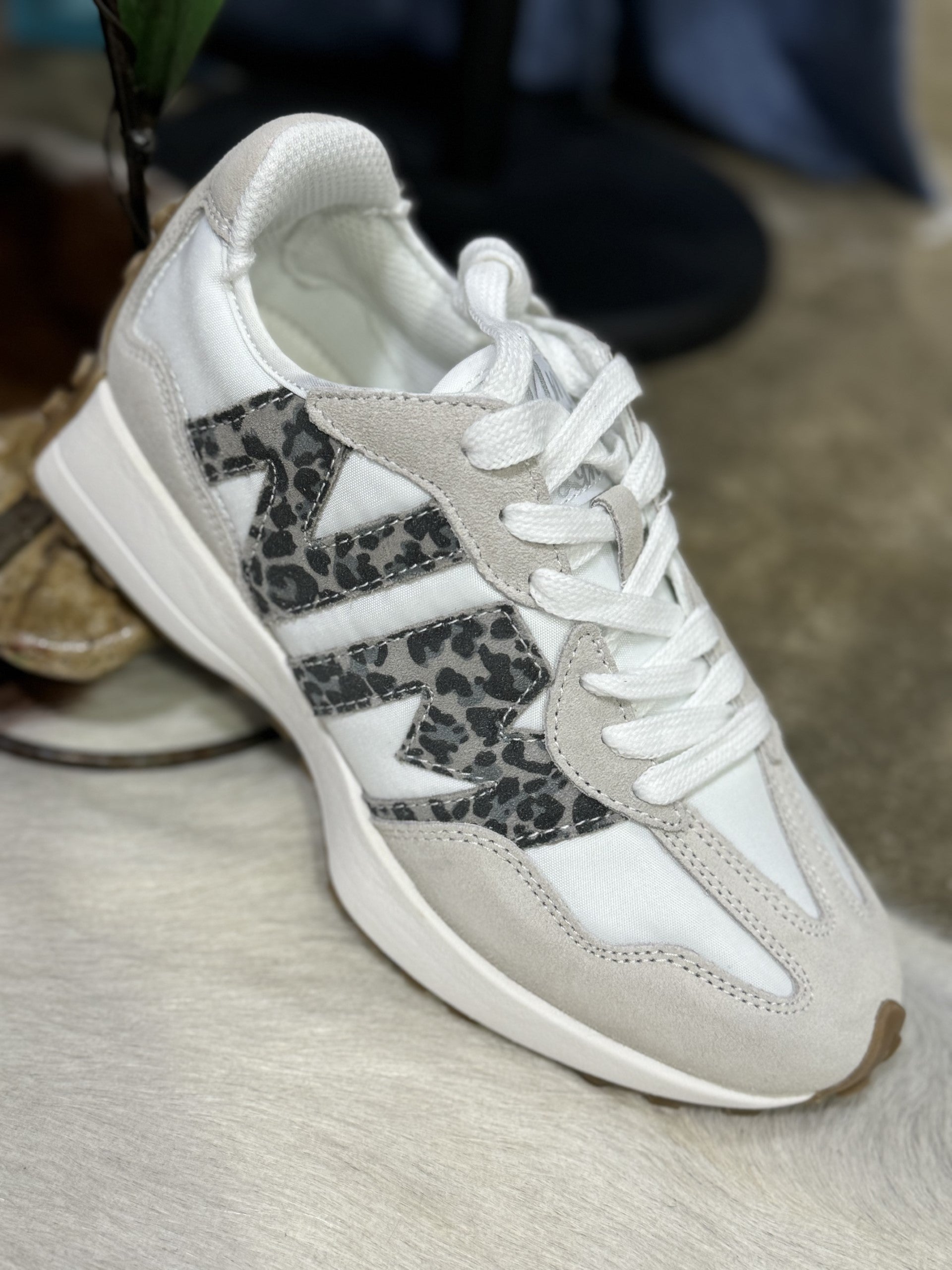 Naughty Monkey Grey/Leopard Sneaker – Adams Tack - Main Image