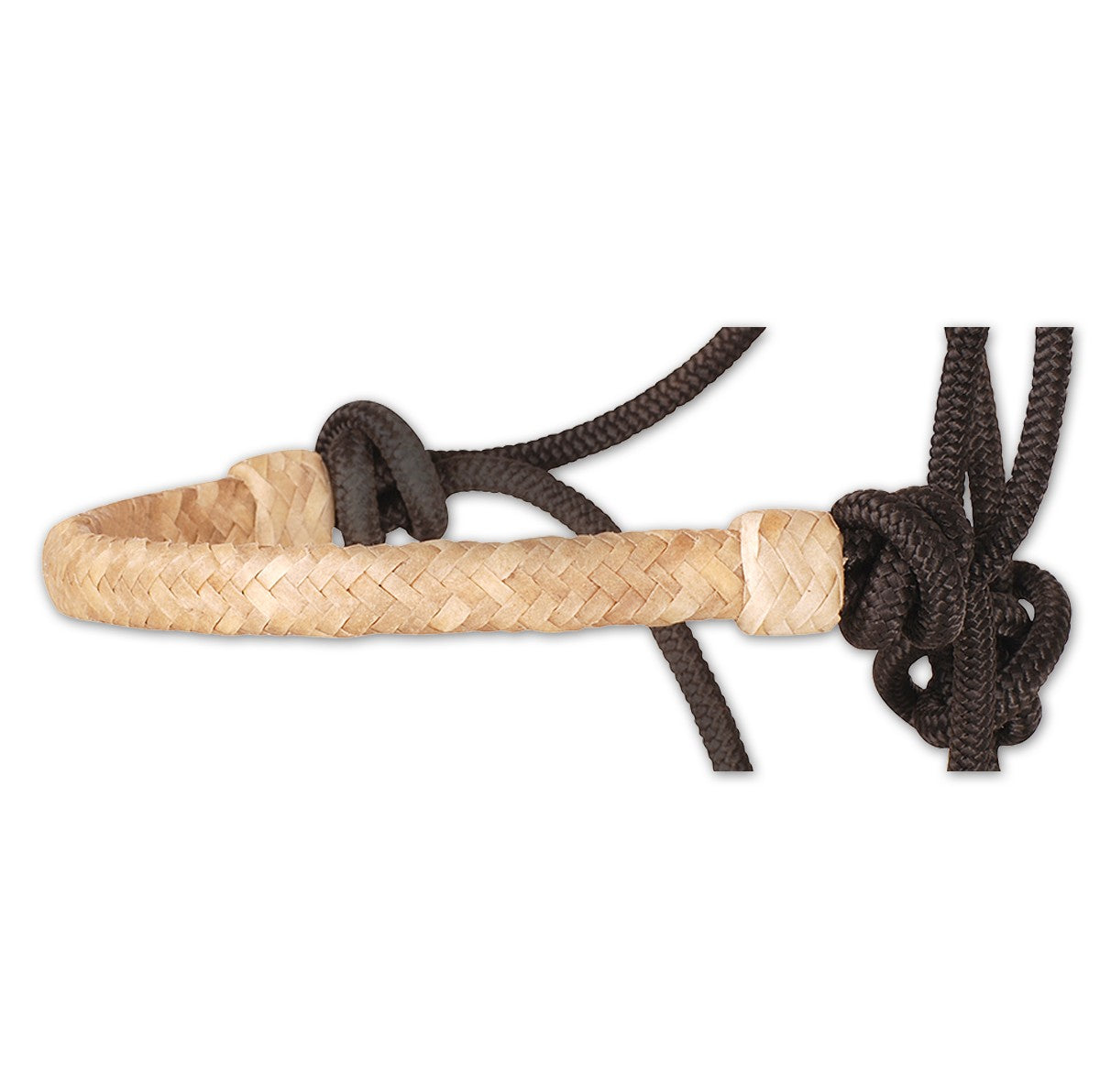 Braided Rawhide Rope Halter Blk