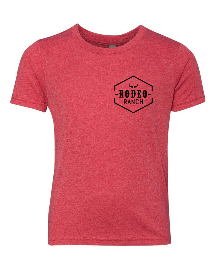 Rodeo Ranch Kids Spur Flag Shirt - Heather Red