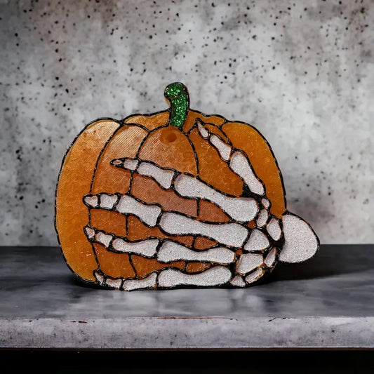 Skeleton Pumpkin Car Freshie